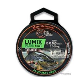 NYLON DELACOSTE LUMIX FLUO VERT MAT 100M 0.165 mm