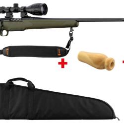 Pack Carabine Mossberg Patriot Green .243 Win sp&eacute;cial renard .243 Win