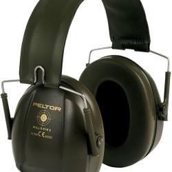 Casque peltor anti bruit Vert militaire avec serre-t&ecirc;te pliable