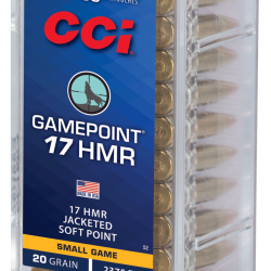 Balles CCI Calibre 17HMR Gamepoint 20 Grains
