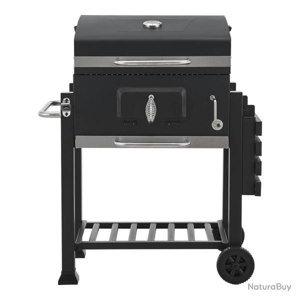 Barbecue au charbon de bois 105 x 114 x 48 cm noir 03_0009212