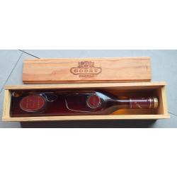 Godet COGNAC 70 cl bo&icirc;te d'Origine en bois  ancien intact