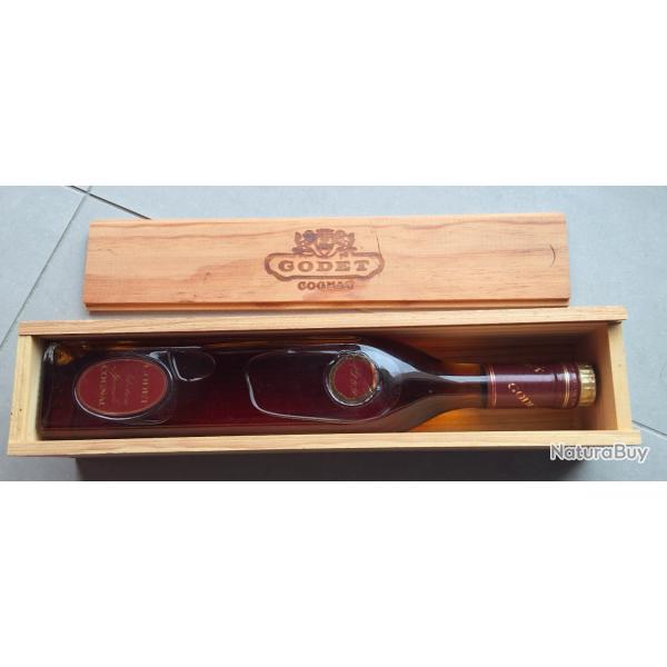 Godet COGNAC 70 cl bo�te d'Origine en bois  ancien intact
