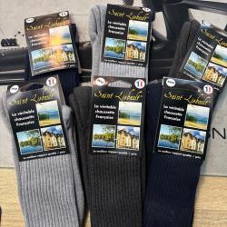 Magnifique lot de 6 paires de chaussettes tennnis bleu/grise/gris fonc&eacute; neuve 39/42 ench&egrave;re