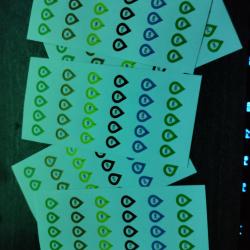 Autocollants m&eacute;triques pour lunettes de vis&eacute;e