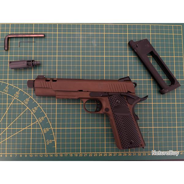 Pistolet Secutor Rudis V Acta Non Verba (1911) Co2 - Bronze