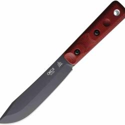 Couteau Bushcraft Ontario OKC XL Hunter Lame Acier 1095 Manche Red Micarta Etui Cuir USA ON7026B