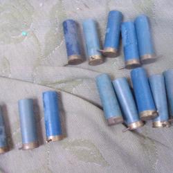 13 cartouches &agrave; broche calibre 16