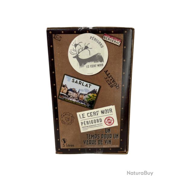 "Le Cerf Noir" IGP P�rigord, 100% Merlot, le Bag In Box de 5 litres