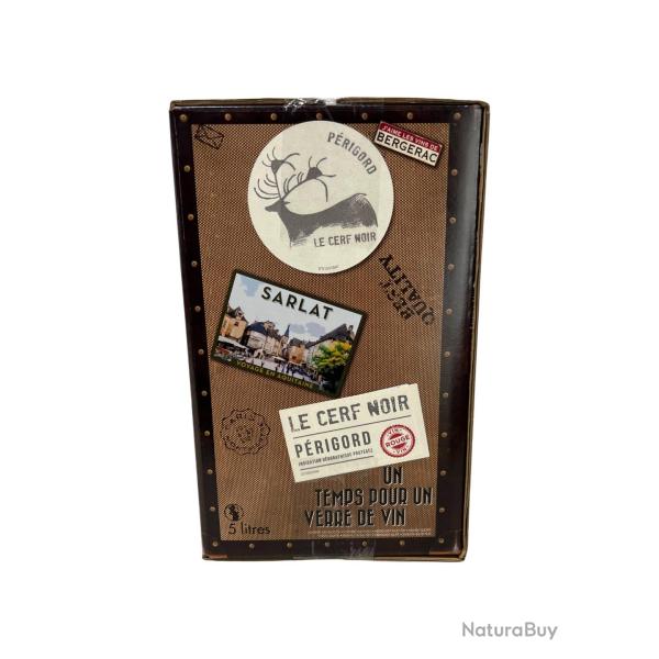 Vente Flash, "Le Cerf Noir" IGP P�rigord, 100% Merlot, le Bag In Box de 5 litres x1 vente flash !