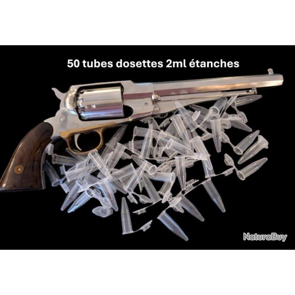 50 DOSETTES ETANCHES CONTENANCE 2ML POUDRE NOIRE / SEMOULE LIVREES VIDES