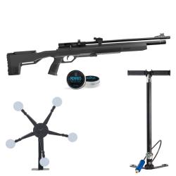 PACK CARABINE ICON PCP C4,5 19,9J + pompe PCP + Boite de plombs + cible