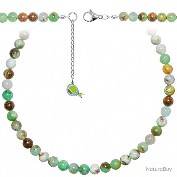 Collier en chrysoprase - Perles rondes 8 mm - 38 cm