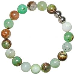 Bracelet en chrysoprase - Perles rondes 10 mm
