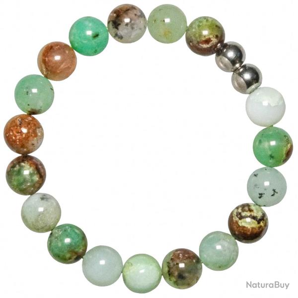 Bracelet en chrysoprase - Perles rondes 10 mm