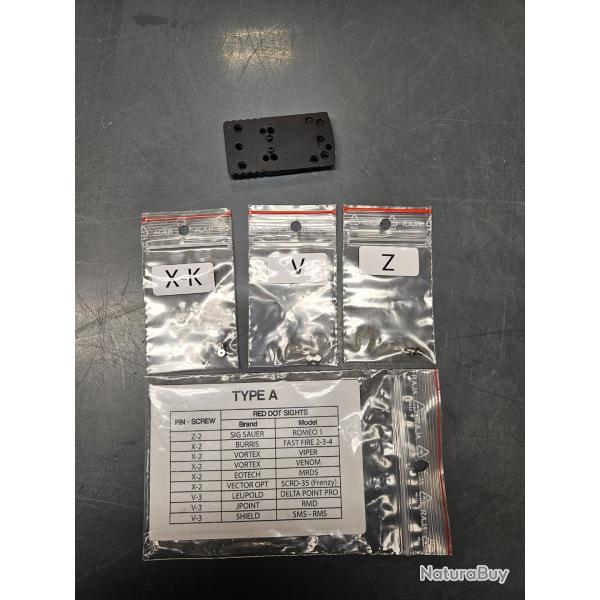 Support point rouge Type A TONI SYSTEM pour pistolet Tanfoglio Stock 1/2/3