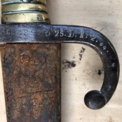 Ba&iuml;onnette chassepot de prise