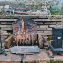 ANCIEN TOURNEBROCHE DE CHEMINEE XIX&egrave;me / ROTISSERIE