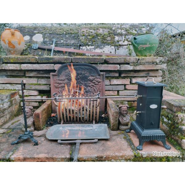 ANCIEN TOURNEBROCHE DE CHEMINEE XIX�me / ROTISSERIE