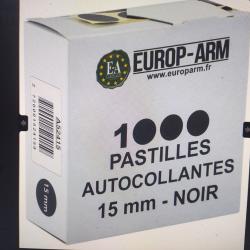 Europ arm pastille autocollantes noire diam&egrave;tre 15