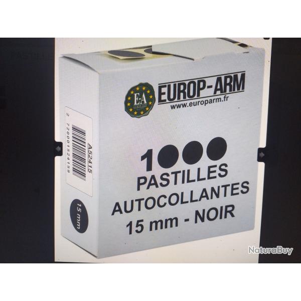 Europ arm pastille autocollantes noire diam�tre 15