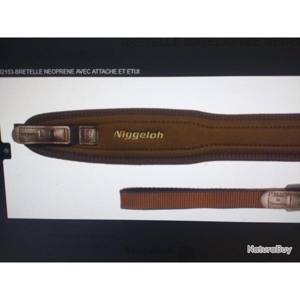 Niggeloh bretelle matelass�e n�opr�ne pour carabine marron