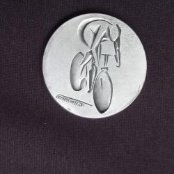 ancienne m&eacute;daille argent v&eacute;lo + m&eacute;daille v&eacute;lo
