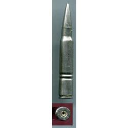 8 x 63 Bofor Su&eacute;dois - RARE cartouche inerte nickel&eacute;e -