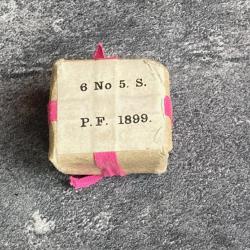 Paquet de cartouches 9.4 mm pour Revolver Hollandais Mle 1874 - paquet ferm&eacute; et dat&eacute; de 1898