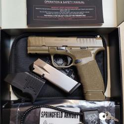 Pistolet SPRINGFIELD ARMORY mod. HELLCAT PRO OSP FDE - Cal. 9x19 - 2 chargeurs (Occasion, TBE g&eacute;n&eacute;ra