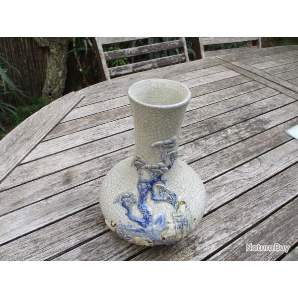 vase porcelaine craquele 19 eme