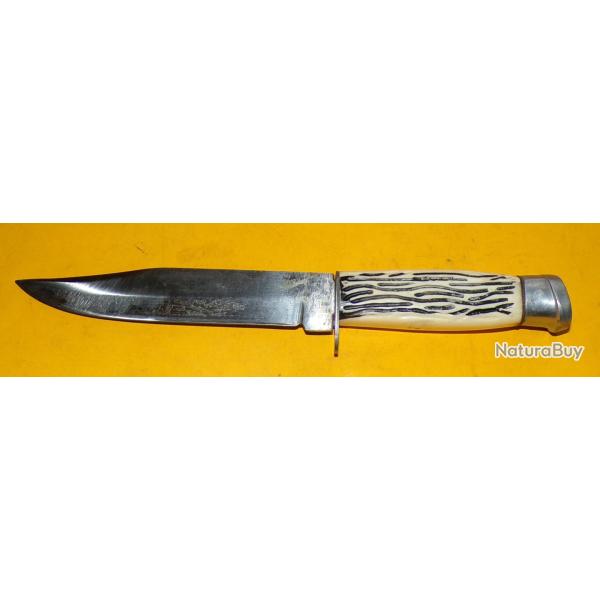 COUTEAU GENRE SCOUT DE MARQUE PRECISE SPORTING CUTLERY   , HI CARBON STEEL , FABRICATION BREZIL , LA