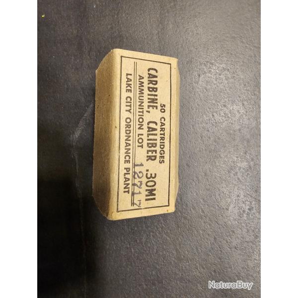 Authentique boite munition calibre 30m1Seconde guerre