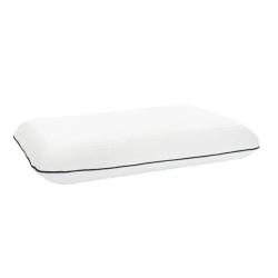 Coussin sommeil mousse m&eacute;moire gel rafra&icirc;chissant blanc 30x50x9 cm soutien cervical