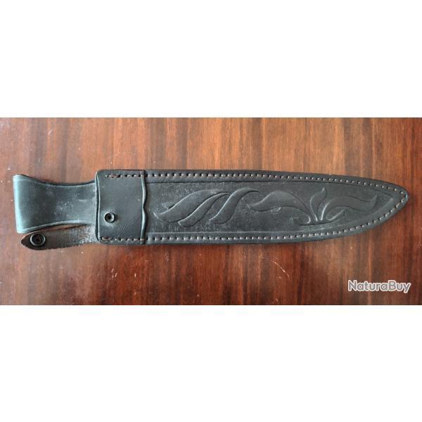 Etui en cuir original pour un couteau Down Under Toothpick  28 cm de lame