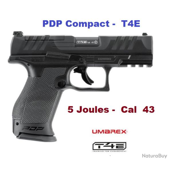 Pistolet  PDP Compact 4''  - Cal 43 -11 Joules