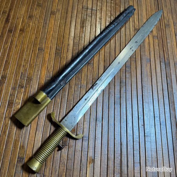TR�S RARE GLAIVE BAIONNETTE RUSSE 1848 FABRICATION P.J, MALHERBE � LI�GE