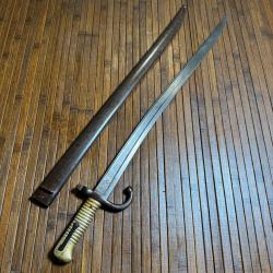 BA&Iuml;ONNETTE SABRE CHASSEPOT 1866  MANUFACTURE IMP&Eacute;RIALE DE TULLE 1870 GUERRE 1870-71