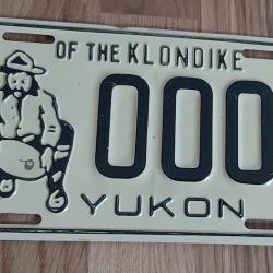 PLAQUE D' IMMATRICULATION D' ORIGINE DU YUKON