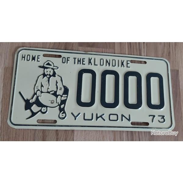 PLAQUE D' IMMATRICULATION D' ORIGINE DU YUKON