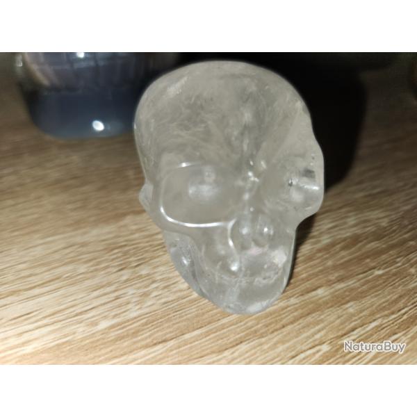 Magnifique crane de quartz, crane de crystal guerison chance force invocation reussite argent