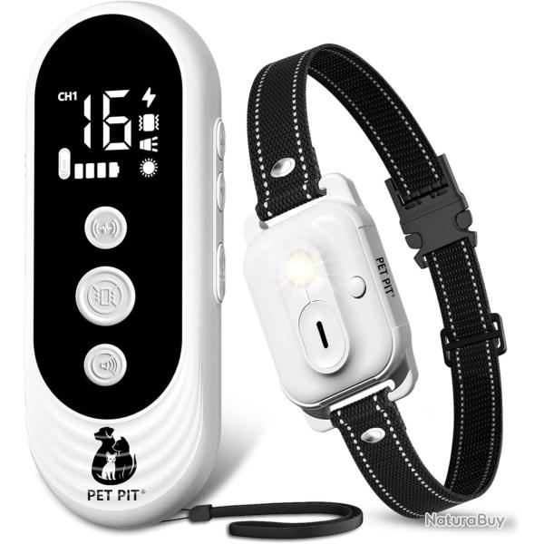 Collier de Dressage pour Chien, sans Choc, Collier Electrique pour Chien Port�e 1000 m (3300 ft), 4