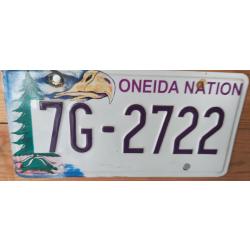 PLAQUE D' IMMATRICULATION D' ORIGINE DES ONEIDAS ( MOHAWKS )