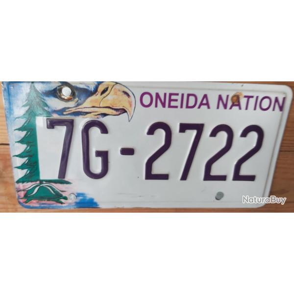 PLAQUE D' IMMATRICULATION D' ORIGINE DES ONEIDAS ( MOHAWKS )