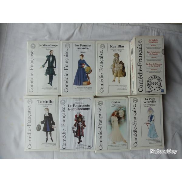 Lot de 10 K7 pour amateur de pi�ces de th��tre ( Com�die fran�aise ).