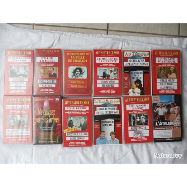 Lot de 12 K7 pour amateur de pi�ces de th��tre ( Au th��tre ce soir ).