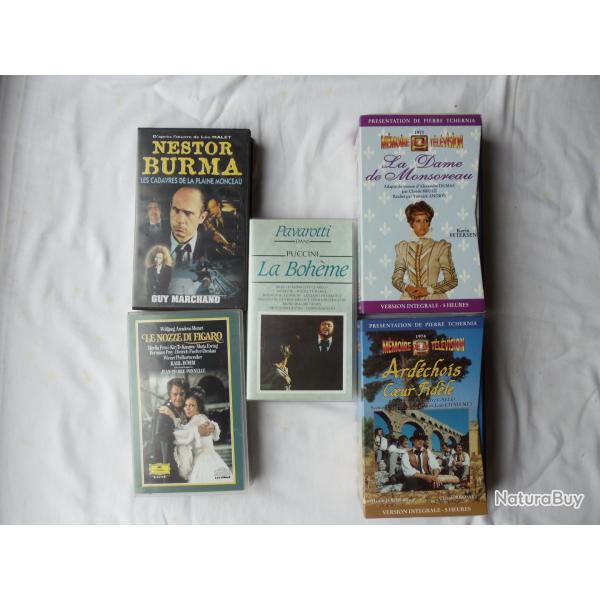 Lot de 7 K7 pour amateur de film , t�l�film ,etc...