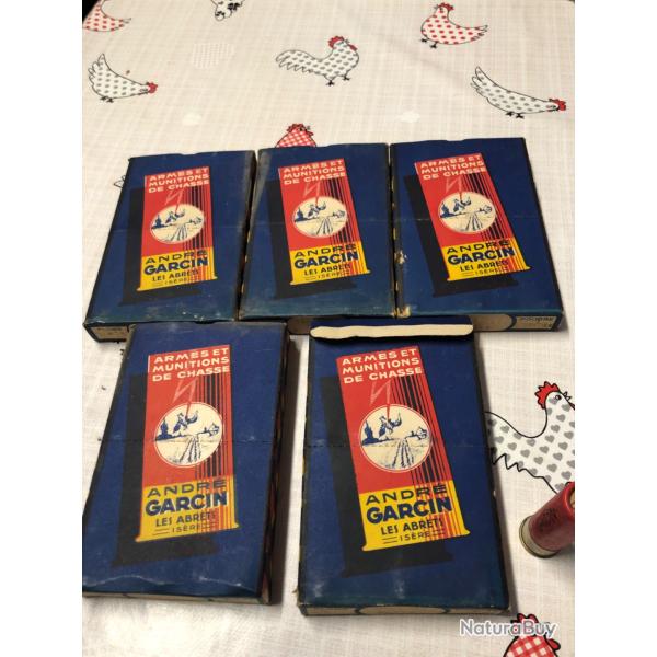 Cartouche Andr� Garcin  cal 20/70 plomb 6