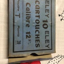 Cartouche eley cal 12/70 plomb 20 grains