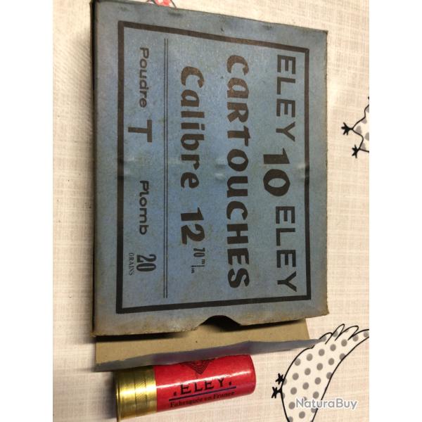 Cartouche eley cal 12/70 plomb 20 grains